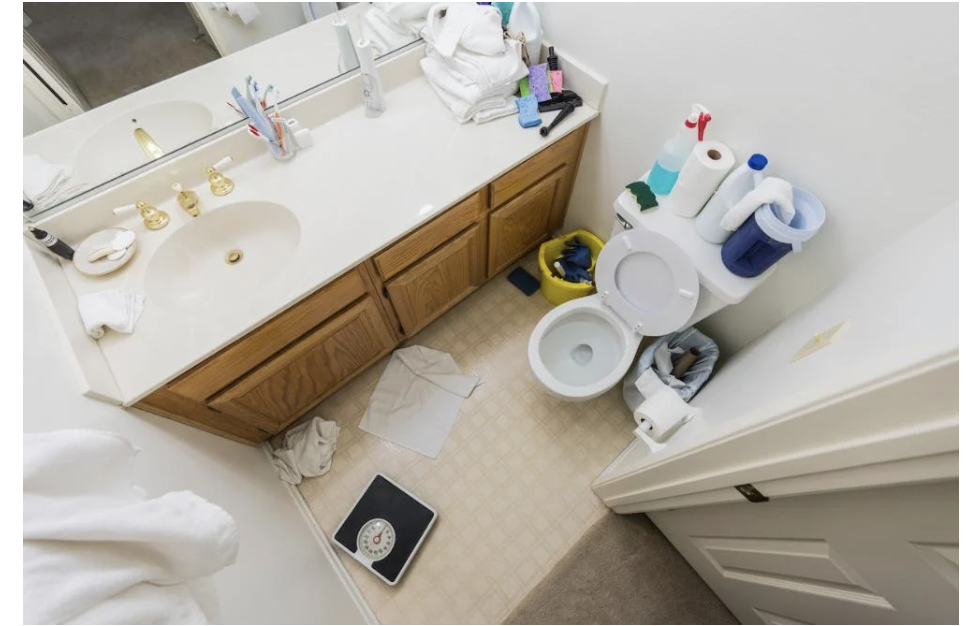 Bathroom cleaning scenario